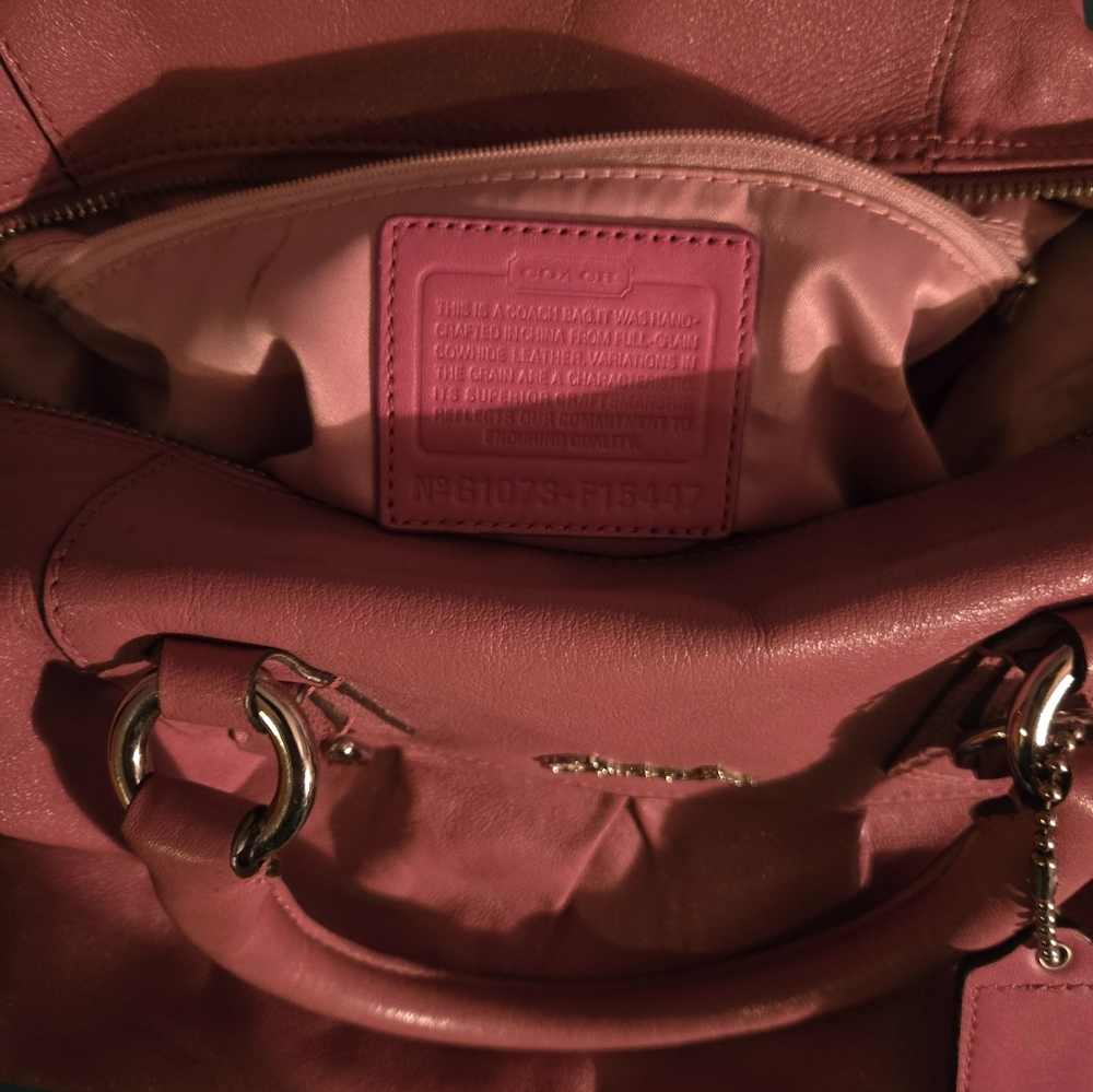 Coach of New York Pink Handbag - Picture 5 of 7